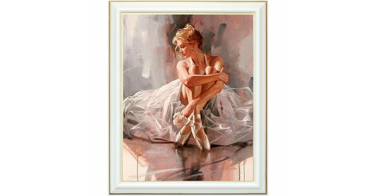 Peinture Diamant Pause De Ballerine 40 X 50 Cm Lartera